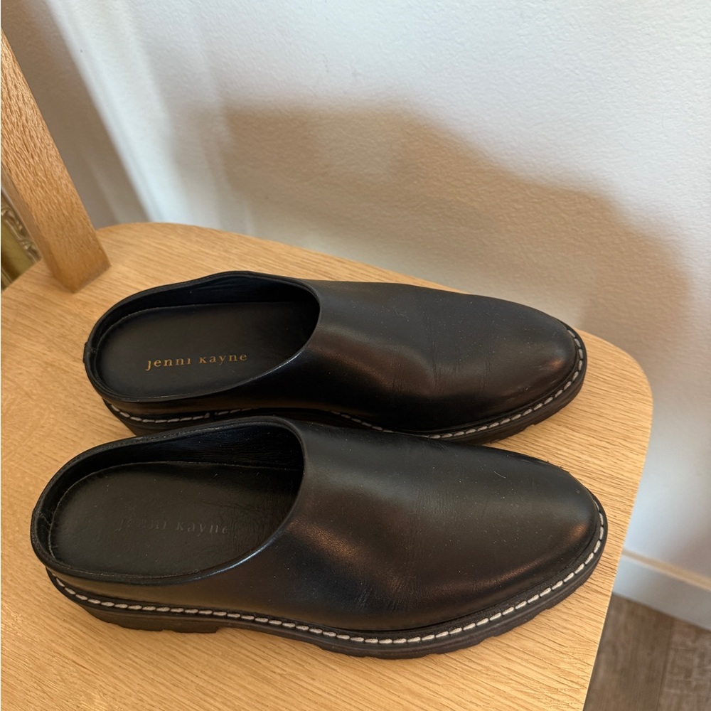 Jenni Kayne Black Leather Women’s Log Mules